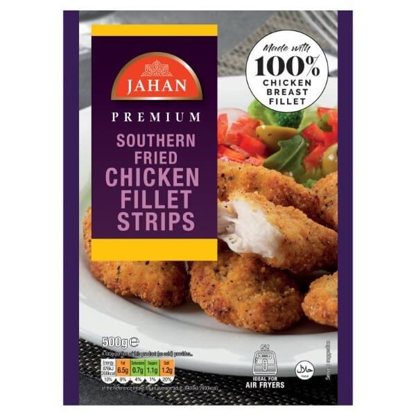 Jahan Southern Fried Chicken Fillet Strips 500g @SaveCo Online Ltd