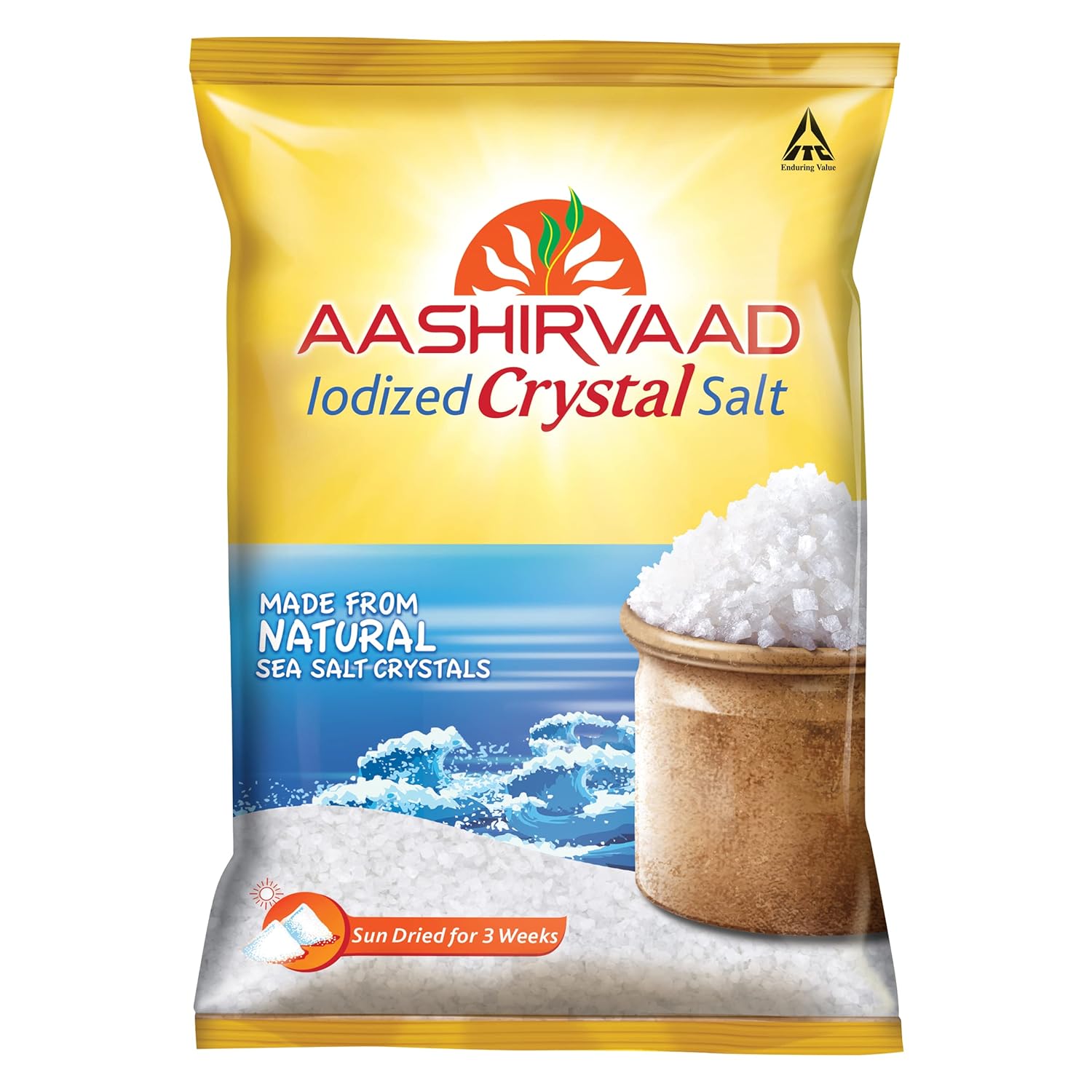 Aashirvaad Iodized Crystal Salt 1kg @SaveCo Online Ltd