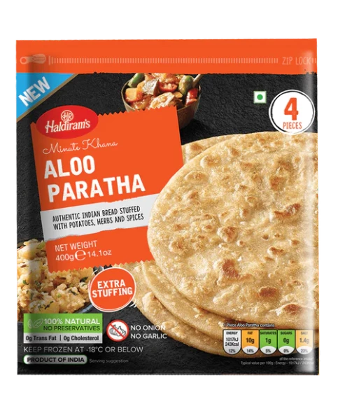 Haldiram's Aloo Paratha 4Pk 400g @SaveCo Online Ltd