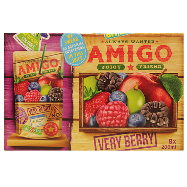 Amigo Very Berry Juice 8x200ml @SaveCo Online Ltd