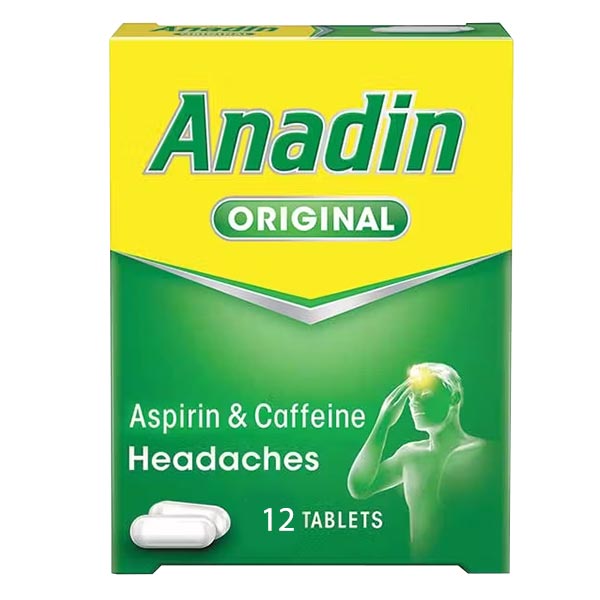 Anadin Original Aspirin and Caffeine x12 Tablets @SaveCo Online Ltd