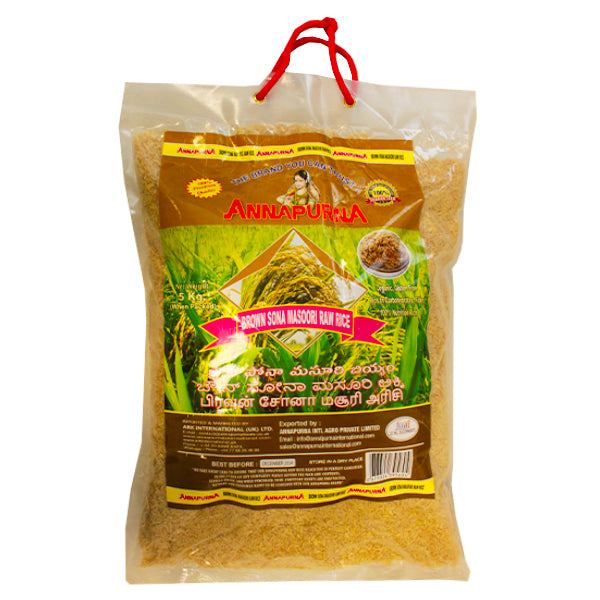 Annapurna Brown Sona Masoori Raw Rice 5kg @SaveCo Online Ltd