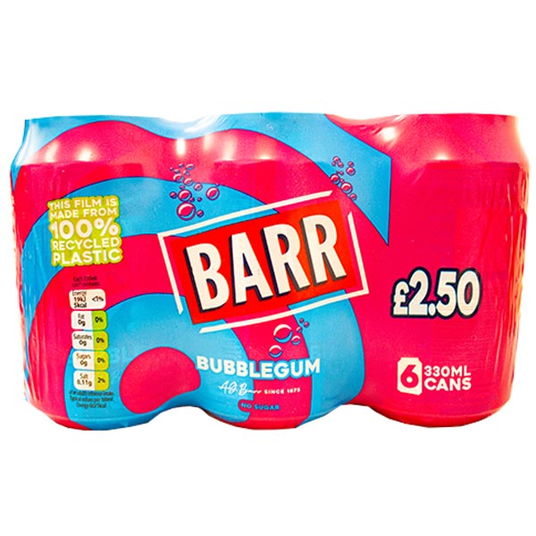 Barr Bubblegum 6 pack @SaveCo Online Ltd
