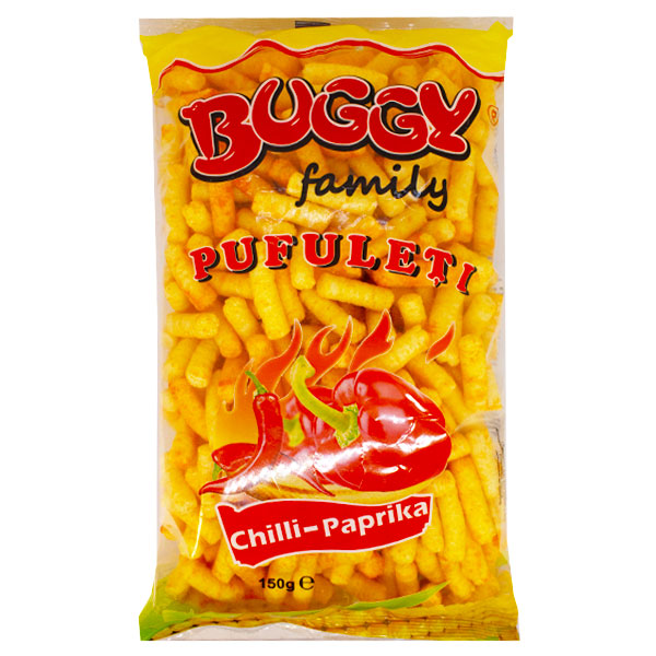 Buggy Corn Puffs Chilli Paprika 150g @SaveCo Online Ltd