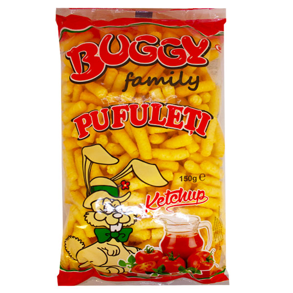 Buggy Corn Puffs Ketchup 150g @SaveCo Online Ltd