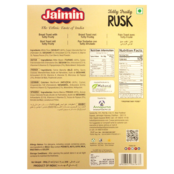 Jaimin Tutty Fruity Rusk @ SaveCo Online Ltd