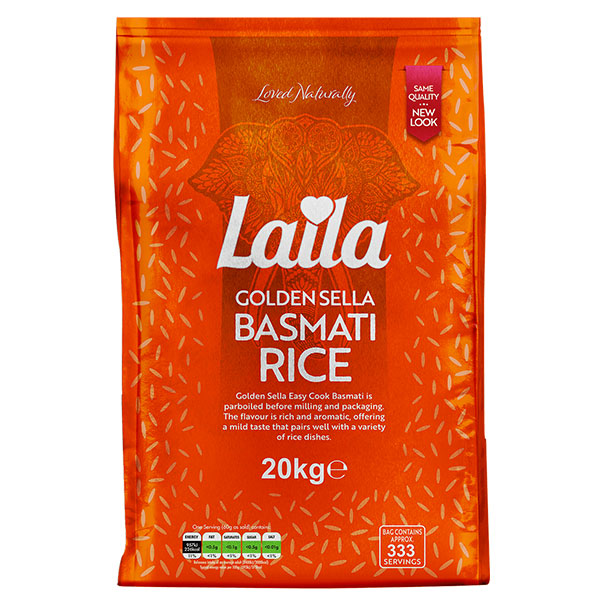 Laila Golden Sella Basmati Rice 20kg @SaveCo Online Ltd