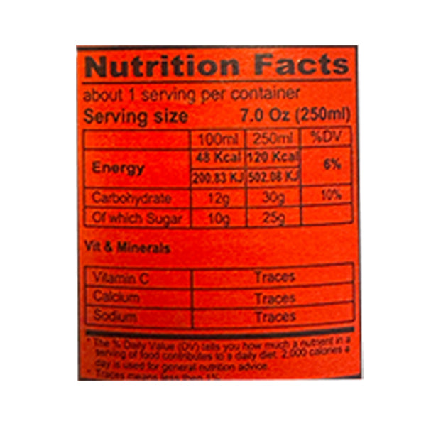 Popular Red Anaar Fruit Drink 250ml @SaveCo Online Ltd