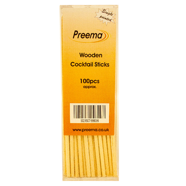 Preema Wooden Cocktail Sticks 100pcs @SaveCo Online Ltd