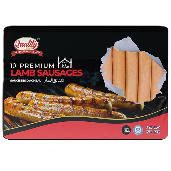 Quality Bites 10 Premium Lamb Sausages @SaveCo Online Ltd