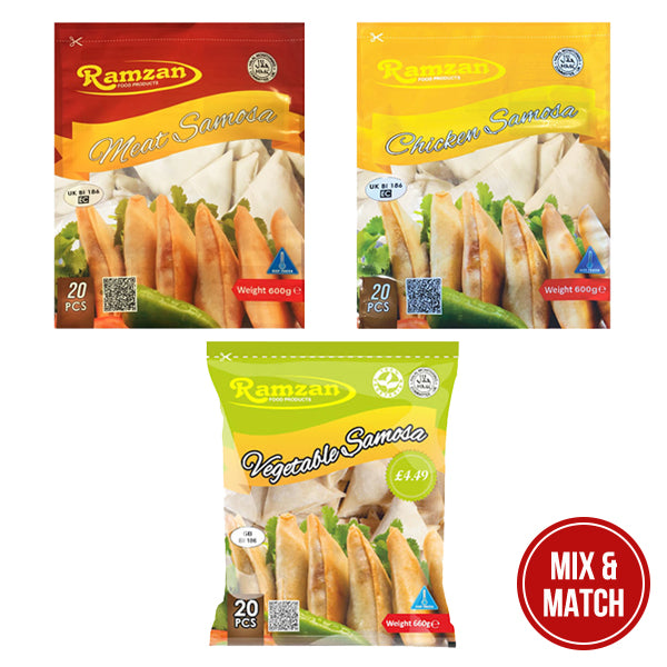 Ramzan Samosas 20s Mix&Match OFFER 3 for £10