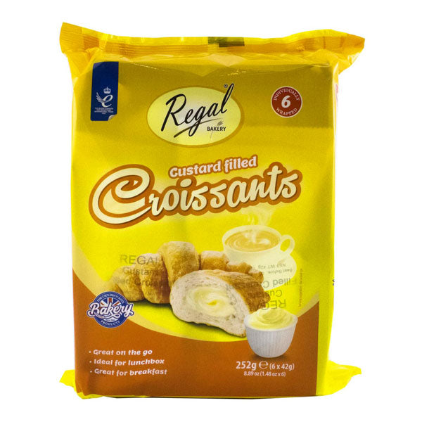 Regal Custard Filled Croissants (6 x 42g) 252g @SaveCo Online Ltd