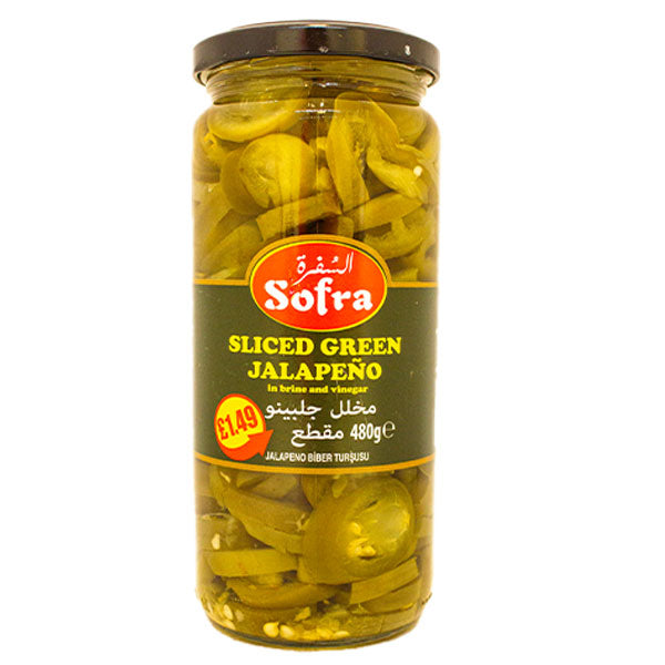 Sofra Sliced Green Jalapeno 480g @SaveCo Online Ltd