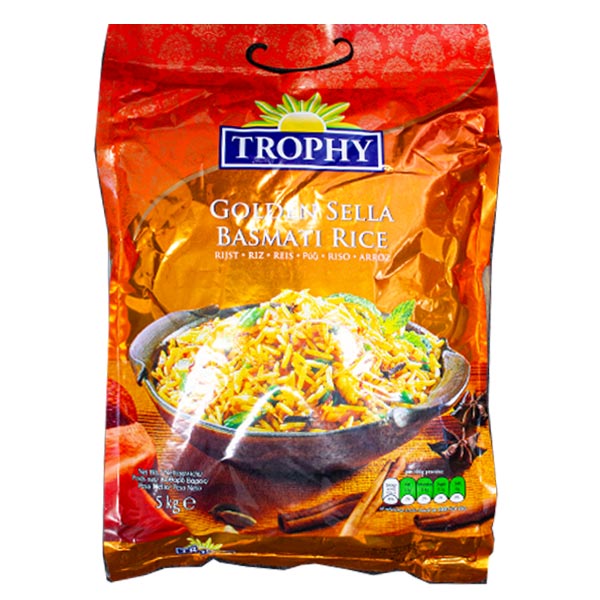 Trophy Golden Sella Rice 5kg @SaveCo Online Ltd