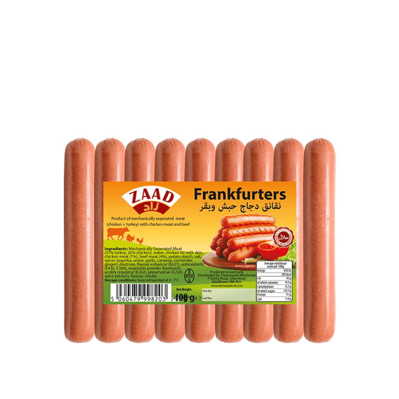 Zaad Beef Frankfurters 400g