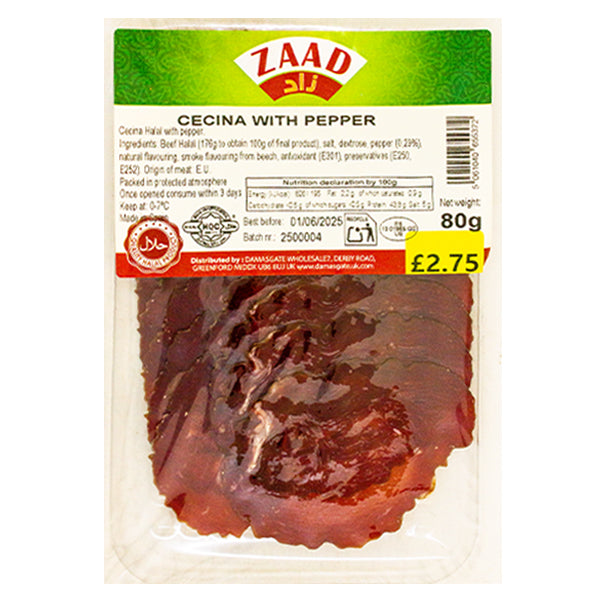 Zaad Cecina With Pepper 80g