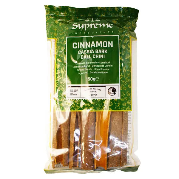 Supreme Cinnamon Cassia Bark Dall Chini 150g @SaveCo Online Ltd
