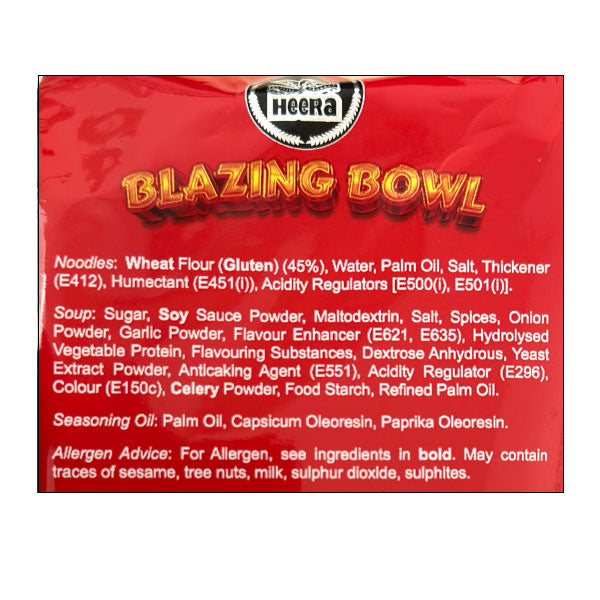 Heera Blazing Bowl Instant Ramen Noodles Curry Flavour 4 Pk @SaveCo Online Ltd
