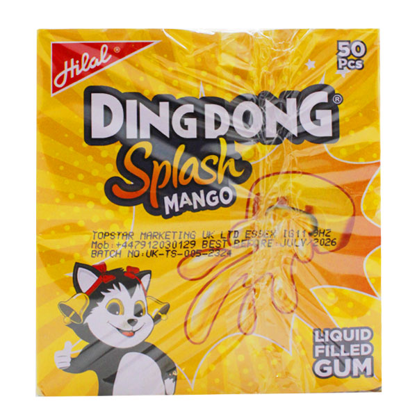 Hilal Ding Dong Splash Mango Bubblegum 50 Pcs @SaveCo Online Ltd