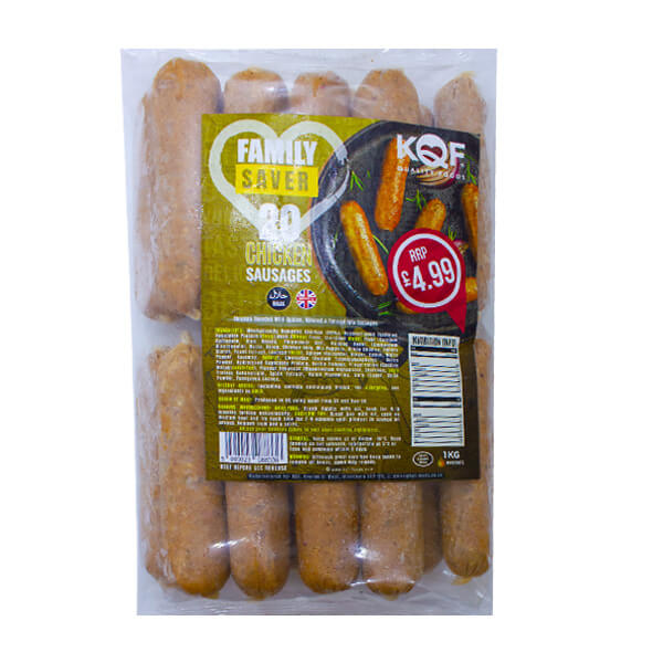 KQF 20 Chicken & Lamb Sausages 1kg @SaveCo Online Ltd