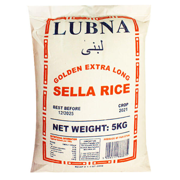 Lubna Golden Extra Long Sella Rice 5kg @SaveCo Online Ltd