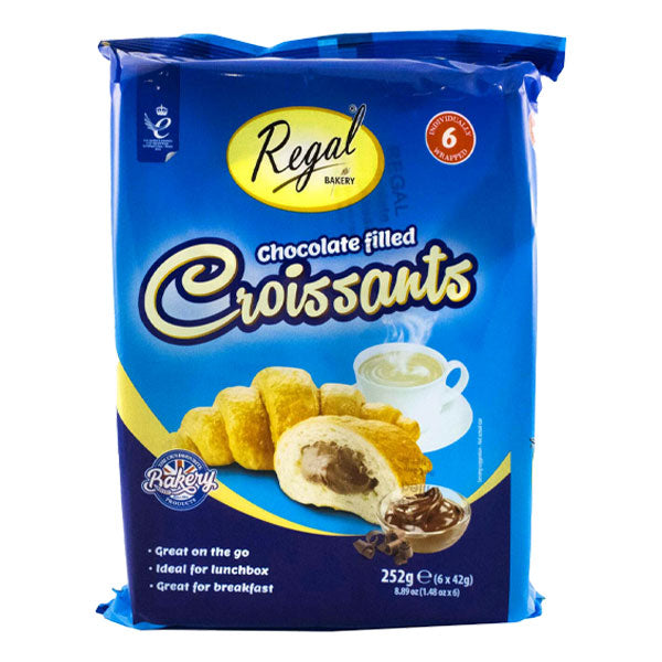 Regal Chocolate Filled Croissants (6 x 42g) 252g @SaveCo Online Ltd