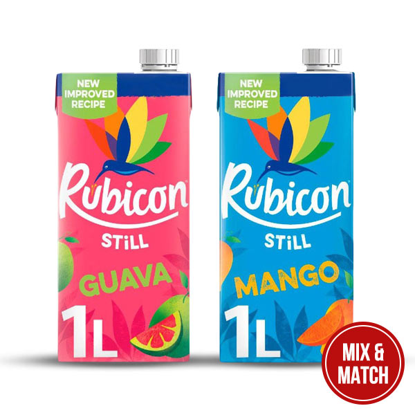 Rubicon Still Juice Mix&Match OFFER 2 For £2.50