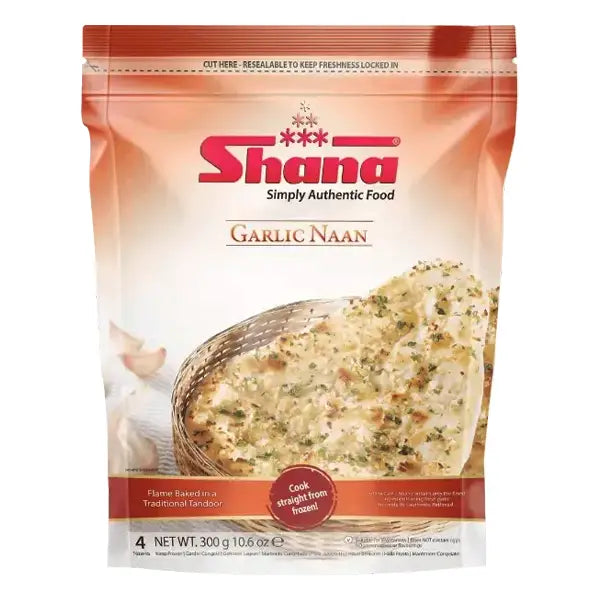 Shana Garlic Naan 300g  @SaveCo Online Ltd