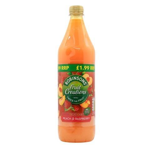 Robinsons Fruit Creations Peach & Raspberry 1ltr @SaveCo Online Ltd