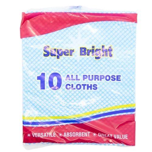 Super Bright all purpose cloths- 10pk SaveCo Online Ltd