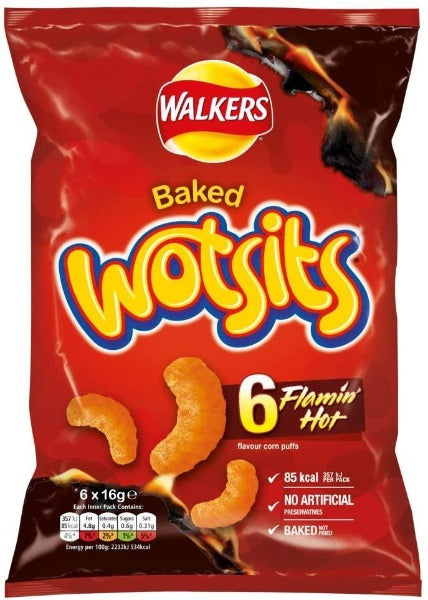 Walkers Wotsits Flamin Hot Multipack (6pck) @ SaveCo Online Ltd