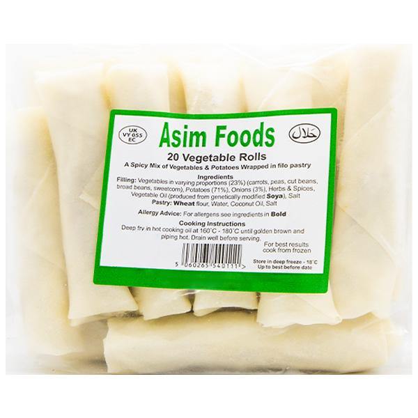Asim Foods 20 Vegetable Rolls @ SaveCo Online Ltd