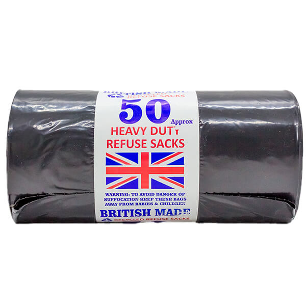 British 50 Heavy Duty Refuse Sacks @ SaveCo Online Ltd