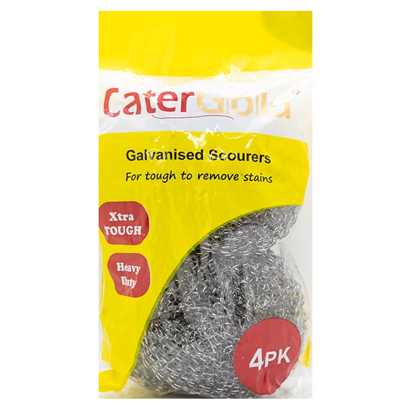 CaterGold Galvanised Scourers 4pk @SaveCo Online Ltd