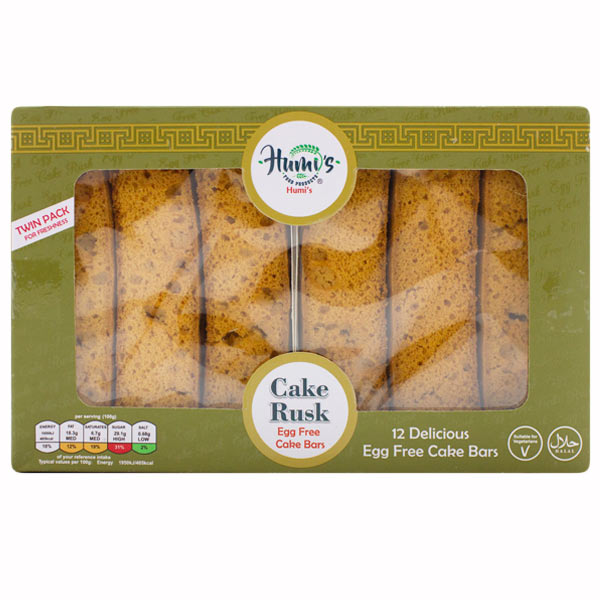 Humis 12 Egg Free Cake Rusk Bars  @SaveCo Online Ltd