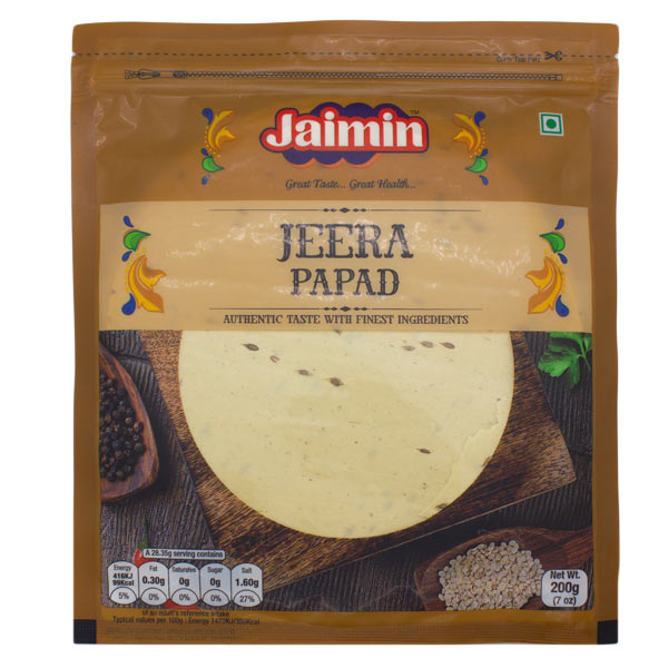 Jaimin Jeera Papad 200g @SaveCo Online Ltd