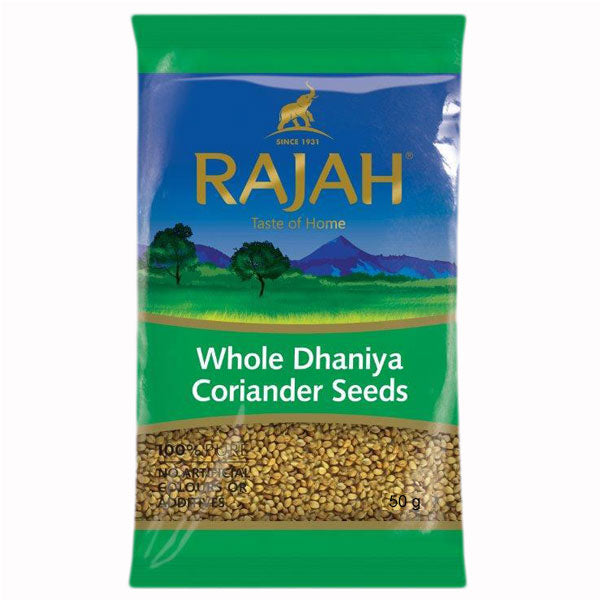 Rajah Whole Dhaniya Coriander Seeds - 50g @SaveCo Online Ltd