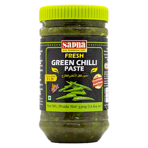 Sapna Fresh Green Chilli Paste 330g @SaveCo Online Ltd