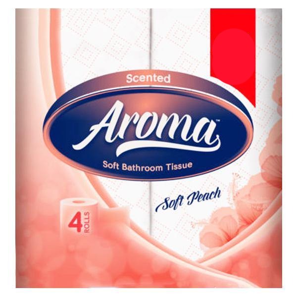 Scented Aroma Soft Bathroom Tissue Soft Peach - 4 Rolls @SaveCo Online Ltd
