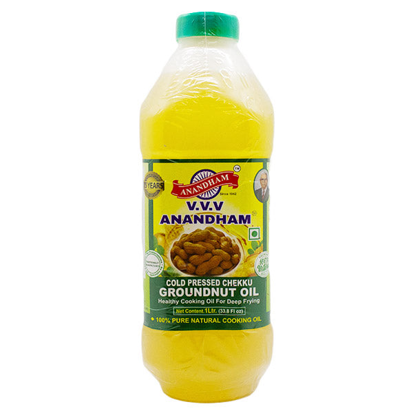 VVV Anandham Cold Pressed Chekku Groundnut Oil 1Ltr @ SaveCo Online Ltd