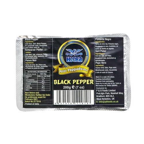 Heera Mini Pappadums Black Pepper @ SaveCo Online Ltd