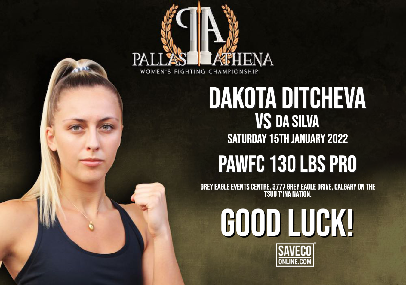 SaveCo Sponsors Dakota Ditcheva, professional MMA fighter