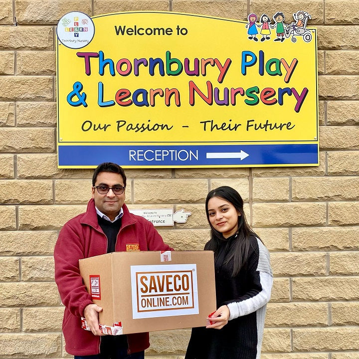 SaveCo Cash & Carry donate food hamper to Thornbury Play & Learn Nursery