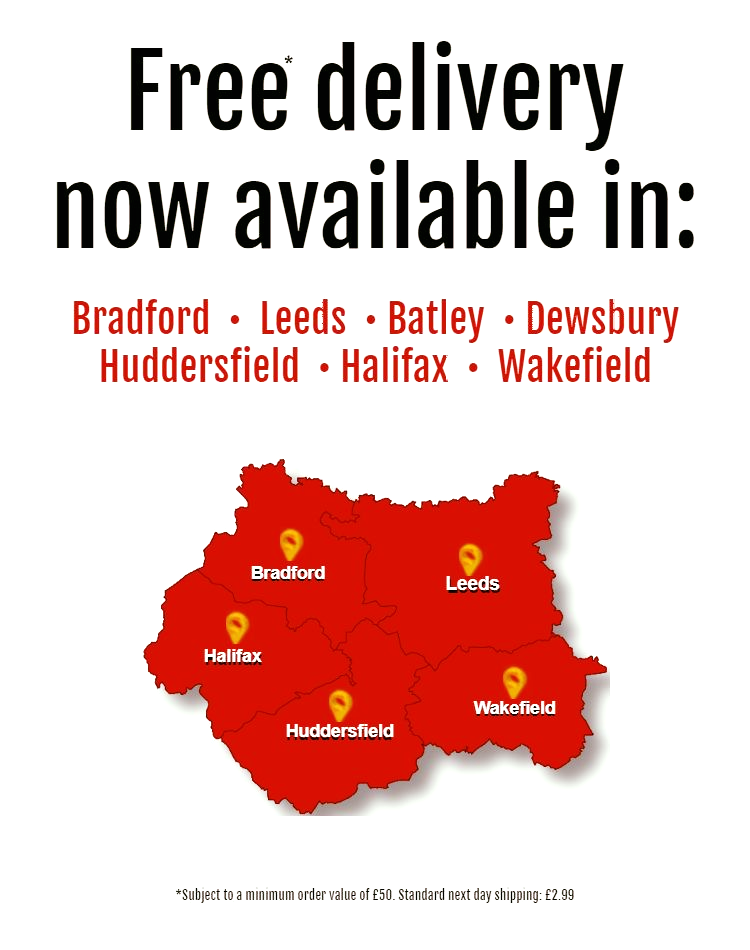 Free delivery now available across West Yorkshire SaveCo Online Ltd
