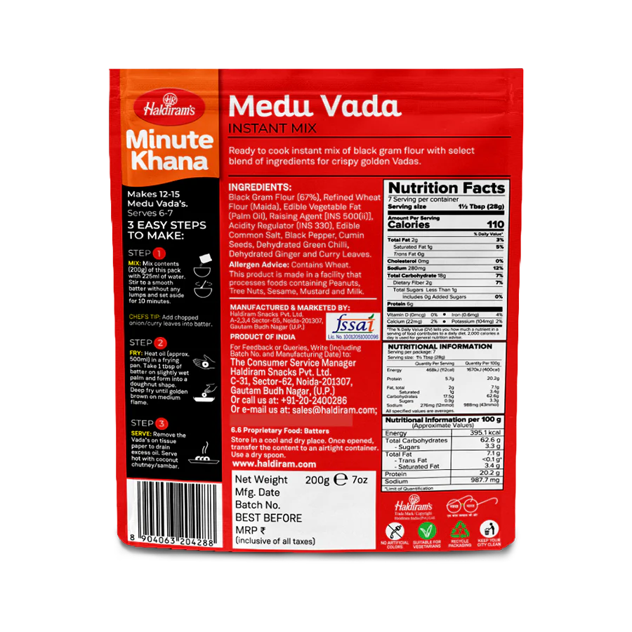 Haldiram's Medu Veda Mix 200g @SaveCo Online Ltd