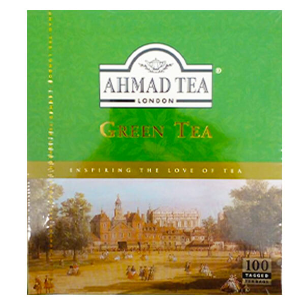 Ahmad Tea London 100 Green Tea Bags 200g @SaveCo Online Ltd