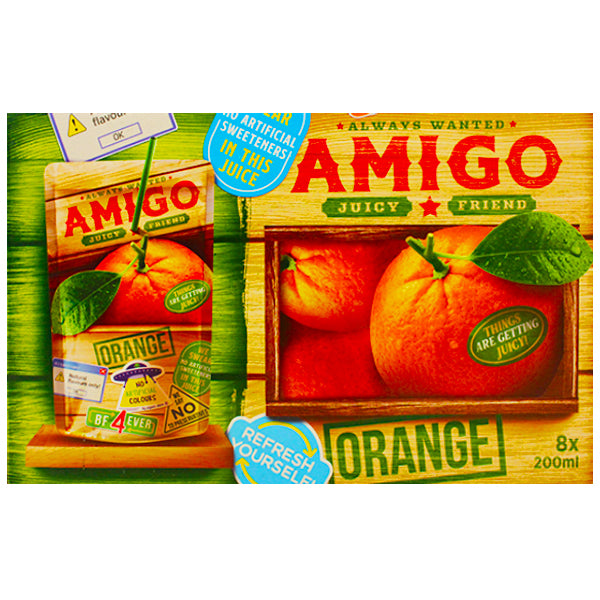 Amigo Orange Juice 8x200ml @SaveCo Online Ltd