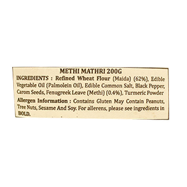 BC Methi Mathri 200g @SaveCo Online Ltd