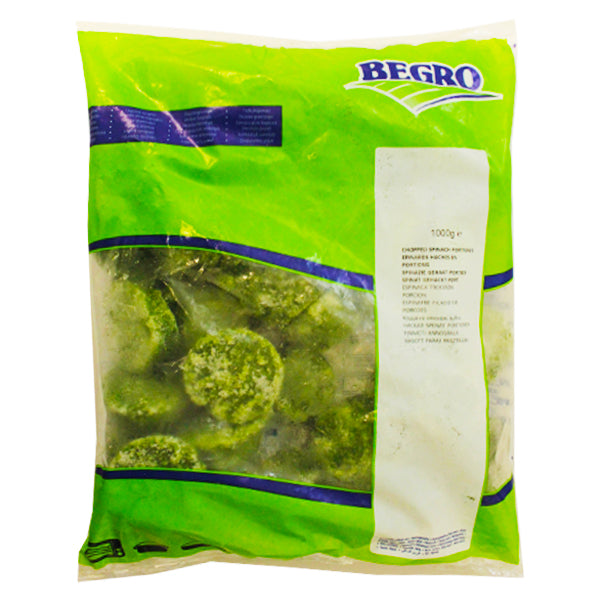 Begro Chopped Spinach Portions 1kg @SaveCo Online Ltd