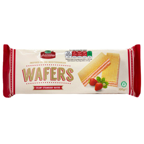 Bello Artizano Creamy Strawberry Wafers 100g @ SaveCo Online Ltd